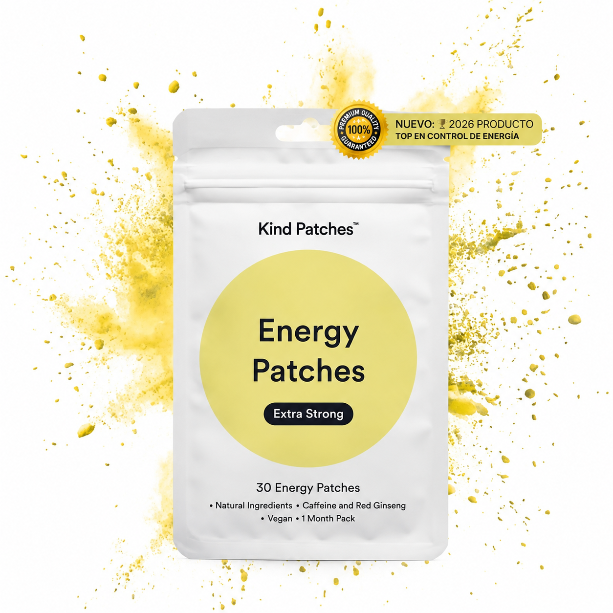 30 x Parches de Energía Natural – Energía Prolongada sin Bebidas