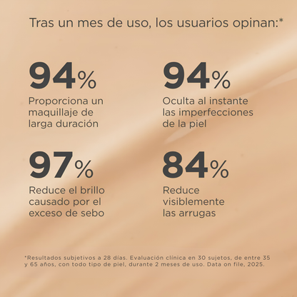 Base de Maquillaje Antiedad con SPF 50 – Se Adapta a tu Tono de Piel