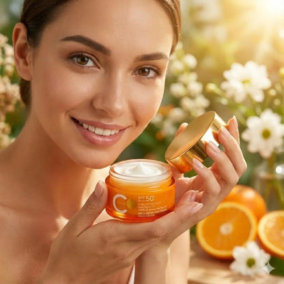 Crema Antiarrugas con ácido hialurónico, Niacinamida 2,2% + Protección Solar SPF 50